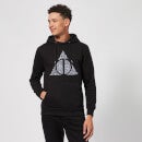 Harry Potter Deathly Hallows Text Hoodie - Black