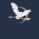 Harry Potter Hedwig Broom Men's T-Shirt - Navy