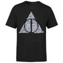 Harry Potter Deathly Hallows Text t-shirt - Zwart