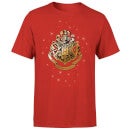 Harry Potter Star Hogwarts Gold Crest Men's T-Shirt - Red