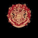 Harry Potter Hogwarts Christmas Crest Men's T-Shirt - Black