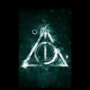 Harry Potter Hallows Painted Men's T-Shirt - Black