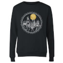 Harry Potter Hogwarts Castle Moon Women's Sweatshirt - Black
