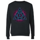Harry Potter Deathly Hallows Neon Women's Sweatshirt - Black