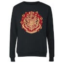 Harry Potter Hogwarts Christmas Crest dames trui - Zwart