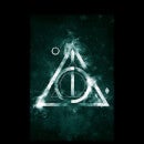 Harry Potter Hallows Painted Women's T-Shirt - Black