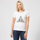 Harry Potter Deathly Hallows Text Women's T-Shirt - White