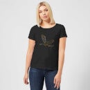 Harry Potter Hedwig Broom Gold Women's T-Shirt - Black