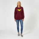 Justice League Wonder Woman Logo Women's Sweatshirt - Burgundy