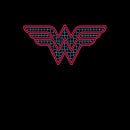 Justice League Wonder Woman Retro Grid Logo Women's T-Shirt - Black
