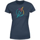Justice League Neon Flash Women's T-Shirt - Navy