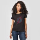 Justice League Flash Retro Grid Logo Women's T-Shirt - Black