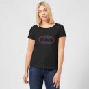 Justice League Batman Retro Grid Logo Women's T-Shirt - Black