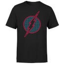 Justice League Flash Retro Grid Logo Men's T-Shirt - Black