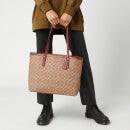 Coach Women's Coated Canvas Signature Central Tote Bag - Tan Rust