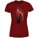 Marvel Spider-man Web Wrap Women's T-Shirt - Burgundy