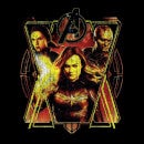Avengers Endgame Distressed Sunburst Women's T-Shirt - Black