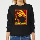 Avengers Endgame Rocket Poster Women's Sweatshirt - Black