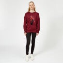 Marvel Spider-man Web Wrap Women's Sweatshirt - Burgundy