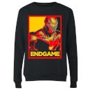Avengers Endgame Iron Man Poster Women's Sweatshirt - Black