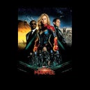 Captain Marvel Movie Starforce Poster Hoodie - Black