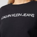 Calvin Klein Jeans Women's Institutional Core Logo Crew Neck Sweatshirt - CK Black