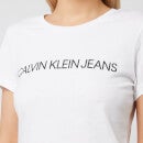 Calvin Klein Jeans Women's Institutional Logo Slim Fit T-Shirt - Bright White - XS