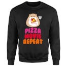 Hamsta Pizza Movie Repeat Logo Light Sweatshirt - Black