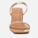 BY FAR Women's Tanya Patent Leather Block Heeled Sandals - Nude - UK 3