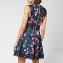 Ted Baker Women s Mayo Lace Trim Cut Away Skater Dress Dark Blue