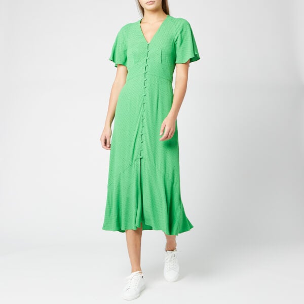 Whistles green spot dress on sale