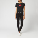 HUGO Women's Lou Skinny Fit Metal Tabs Jeans - Black