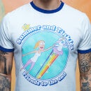 T-shirt - Rick and Morty Summer & Tinkles Ringer - Blanc / Bleu