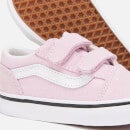 Vans Toddlers' Old Skool Velcro Trainers - Lilac Snow/True White