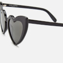 Saint Laurent Women's Loulou Heart Shaped Sunglasses - BLACK