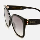 Gucci Women's Large Square Frame Sunglasses - Black/Gold