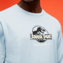 Jurassic Park Primal Logo Brodé T-Shirt Unisex Manche Longue - Bleu Clair