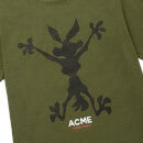 Looney Tunes ACME Wile E. Coyote Silhouet t-shirt - Donkergroen