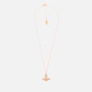 Vivienne Westwood 女士Minnie Bas浮雕吊坠项链-玫瑰金水晶