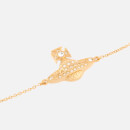 Vivienne Westwood Women's Minnie Bas Relief Bracelet - Gold Crystal