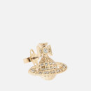 Vivienne Westwood 女士Minnie Bas浮雕耳环-金色水晶