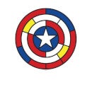 Marvel Captain America Stained Glass Shield Men's T-Shirt - White