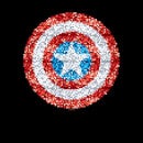 Marvel Captain America Pixelated Shield Men's T-Shirt - Black