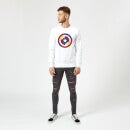 Marvel Captain America Stained Glass Shield Sweatshirt - White