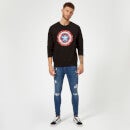 Marvel Captain America Pixelated Shield Sweatshirt - Black