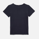 Tommy Hilfiger Girls' Basic Short Sleeve T-Shirt - Sky Captain - 7 Years