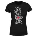Disney Mini Mouse Line Art Women's T-Shirt - Black