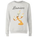 Disney Beauty And The Beast Lumiere Women's Sweatshirt - White