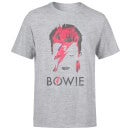 David Bowie Aladdin Sane Distressed Men's T-Shirt - Grey