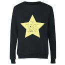 You Are Not Just A Star To Me Yellow Star Women's Sweatshirt - Black